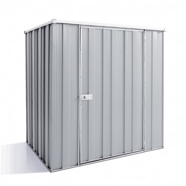 YardStore Shed F54 - Single Door Flat Roof - 1.76m x 1.41m - Zinc