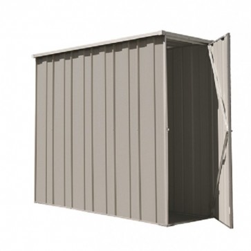 YardSaver Shed F26 - Slimline Flat Roof Side Entry - 2.105m x 0.72m - Zinc